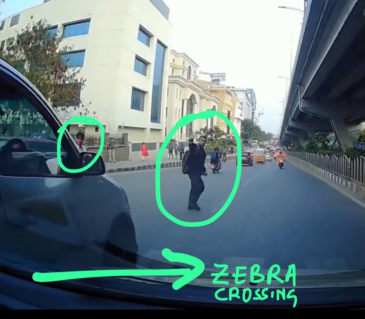 #Pedestrian Safety 🚨⚠️ 

Though, best displayed in #Meghalaya, no pedestrians runovers. Everyone slows down over “Pedestrian Crossings”.

Why is that #pedestrians need to use his/her hand rest of India to cross “Zebra Crossings”, why not rest of “Indian Riders &amp; Drivers” follows
