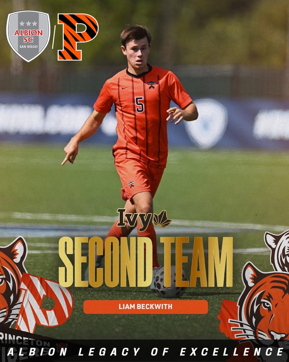 AlbionSc's tweet image. Proud of our former players Giuliano, Liam, and Jack for earning All-Ivy honors at Princeton! 👏🏼
A true reflection of the ALBION Legacy of Excellence — developing players who continue to achieve at the highest level.🚀
#ALBIONProud #CollegePathway #EliteClubInTheUS