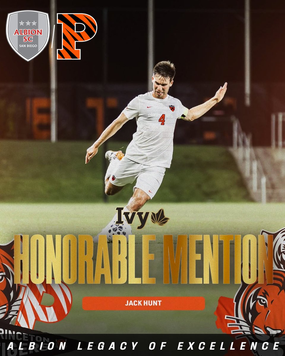 AlbionSc's tweet image. Proud of our former players Giuliano, Liam, and Jack for earning All-Ivy honors at Princeton! 👏🏼
A true reflection of the ALBION Legacy of Excellence — developing players who continue to achieve at the highest level.🚀
#ALBIONProud #CollegePathway #EliteClubInTheUS