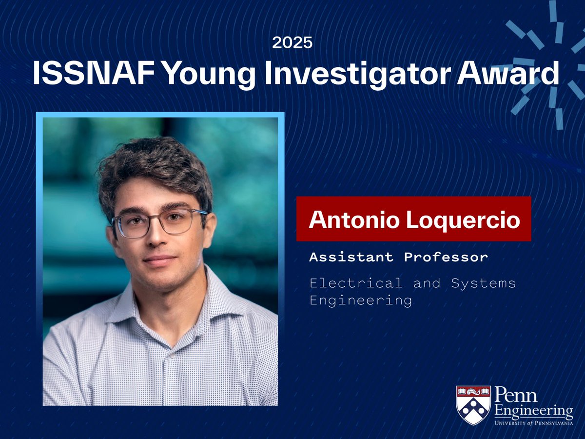 GRASPlab's tweet image. CONGRATULATIONS to GRASP Faculty member Dr. Antonio Loquercio (@antoniloq)  on receiving the 2025 Mario Gerla Young Investigator Award!!! 

 #GRASP #GRASPLab #GRASPEngineering