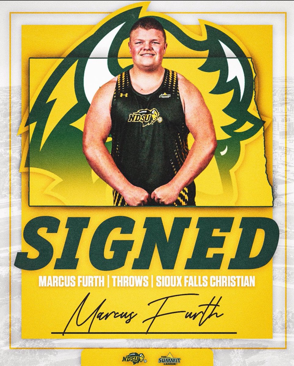MarcusFurth_07's tweet image. After much prayer and consideration with my family, I have decided to sign to NDSU to further my academic and athletic career. Thank you to everyone who made this possible. @NDSUTrackField x @sfc_xc #ndsu #trackandfield