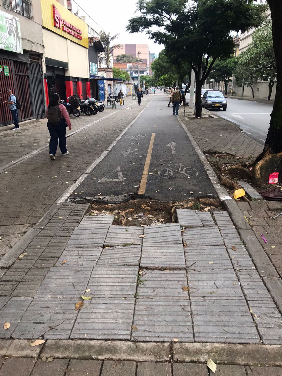 Uno esperaría que alguna entidad <a href="/AlcaldiadeMed/">Alcaldía de Medellín</a> <a href="/ObrasAntioquia/">Secretaría de Infraestructura</a> <a href="/sttmed/">Secretaría de Movilidad de Medellín</a> <a href="/Areametropol/">Área Metropolitana del Valle de Aburrá</a>  se hiciera cargo del mantenimiento de las ciclorrutas de la ciudad. Pasan los años y se encuentra con el mismo hueco. <a href="/SiCLas/">Colectivo SiCLas</a> <a href="/BiciRedColombia/">BiciRedColombia</a> <a href="/ansvcol/">Agencia Nacional de Seguridad Vial</a>