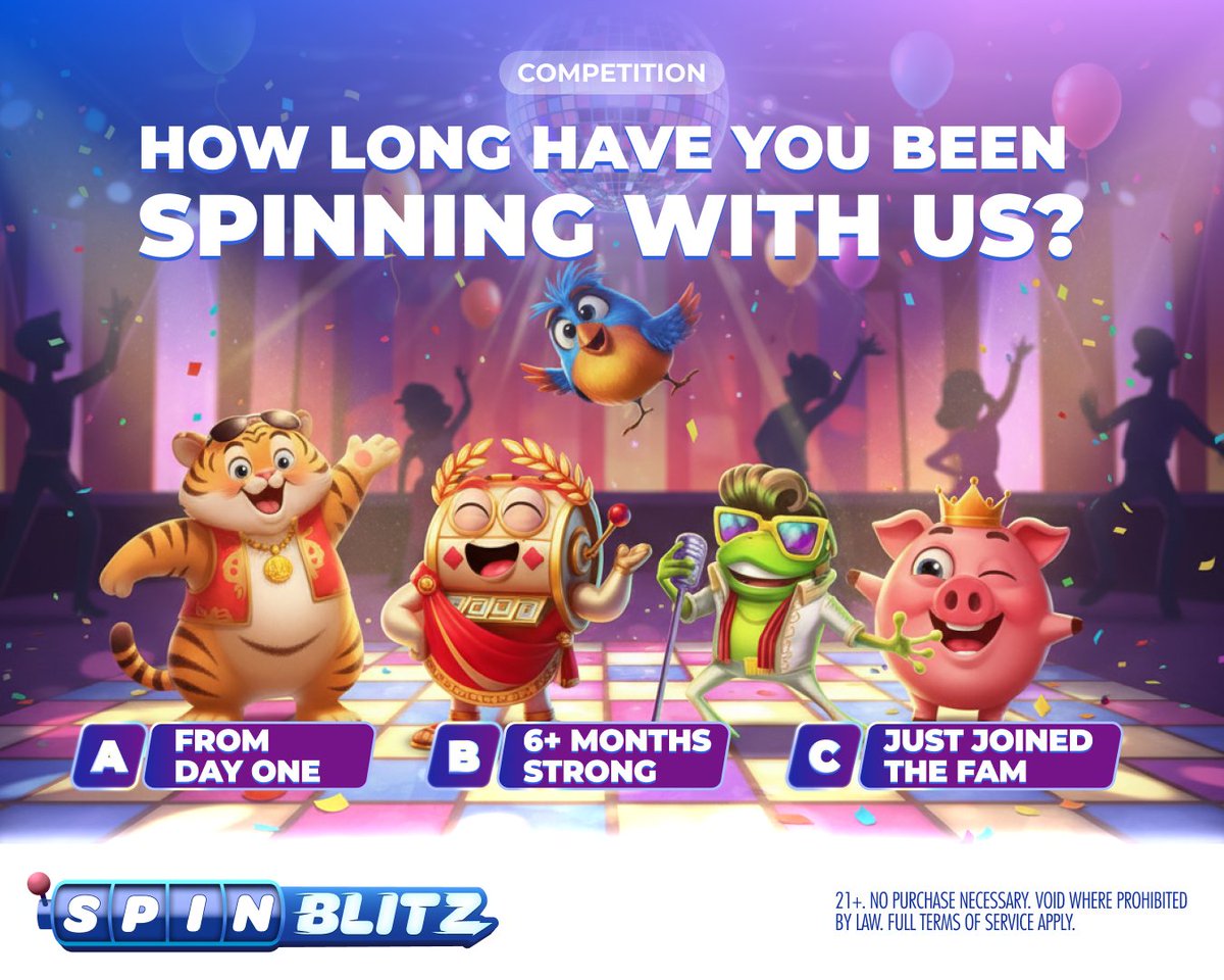 🔥 COMPETITION 🔥

From our day-ones to our newest spinners, every member of the SpinFam keeps the reels turning. 💥

We’re down to 6 days of surprises on #SpinBlitz, so let’s hear it: how long have you been here, enjoying the slot fun with us?

Comment + #BlitzCompetition to be