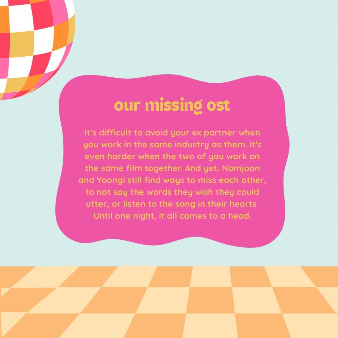 🪩 our missing ost
🪩 written by novaseok.bsky.social 
🪩 archiveofourown.org/works/73537871
