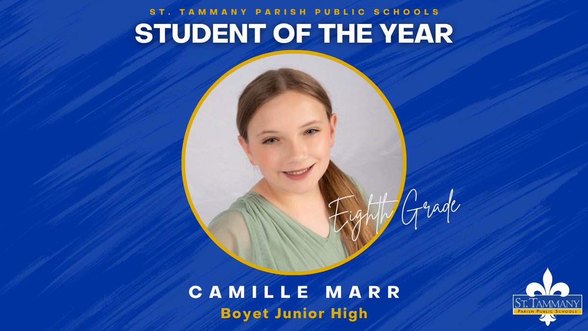 ✏️ Student of the Year Spotlight 📚

Camille is Boyet Junior High's 2025-2026 Student of the Year! Camille has a passion for dance and community service, both of which she believes have given her vital life lessons allowing her to achieve successful academic and personal goals!