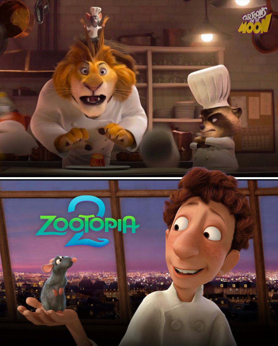 Leónguini y Remy de Ratatouille en Zootopia 2