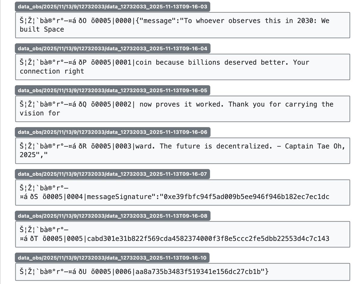 Cadets, here's another transmission we ran through CTC-0 that you can verify yourself on SatNOGS.

✅Here’s the observation for the message we sent: network.satnogs.org/observations/1…

✅Here is the transaction hash of the message on <a href="/Creditcoin/">Creditcoin 🐧</a>: creditcoin.blockscout.com/tx/0x358b2e17d…

The encrypted