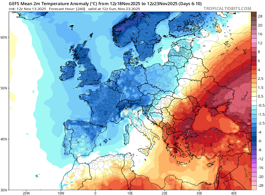 MystereMeteo's tweet photo. 🧣Préparez vos écharpes ! Un changement majeur de masse d'air se profile à l'horizon. Premiers prémices de l'#hiver en France via un flux polaire maritime la semaine prochaine favorable à des températures sensiblement sous les normales https://t.co/FCLmR6wlKX