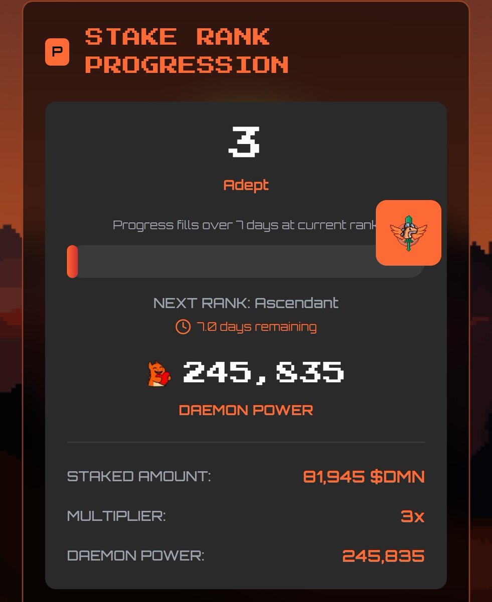 BigAllen_web3's tweet image. (1/6)
Just staked my entire $DMN airdrop allocation 🔥

Not financial advice  just pure conviction.
When you believe in a project, you show it with action. 💪