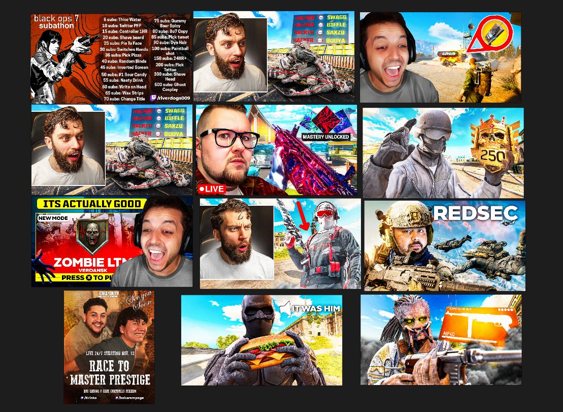 Recent thumbs and other work. If you need anything for bo7 hmu