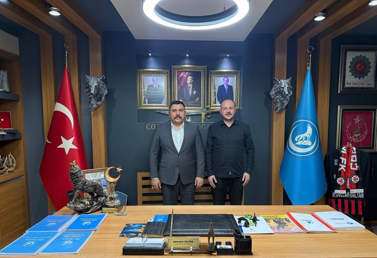 OgnErdem1's tweet photo. Ülkü Ocakları Çorum İl Başkanı Sn. Abdullah DALYAN’ı ziyaret ederek hayırlı olsun dileklerimizi ilettik. Rabbim muvaffak eylesin, görevinde başarılar diliyorum.
Var olsun Ülkü Ocakları! https://t.co/bDSf9fLvmT