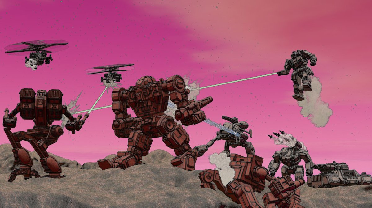 The first RA Ranked Member art piece is done!

@virgil627 submitted a request for a brutal IS vs Clan battle featuring combined arms forces going after a Clan star, and I think it came out great!

If you'd like to submit art suggestions and vote, memberships start at $1 on Ko-fi!