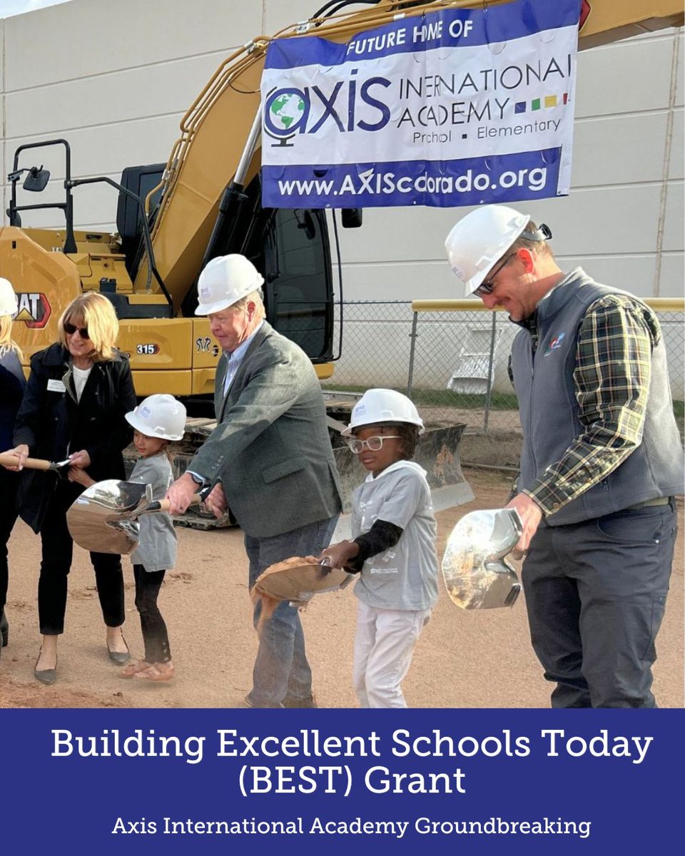 codepted's tweet image. Last week, Axis International Academy, authorized by the Charter School Institute, broke ground on their new building! Thanks to the Building Excellent Schools Today (BEST) Grant, Axis is able to renovate a building into their forever home.