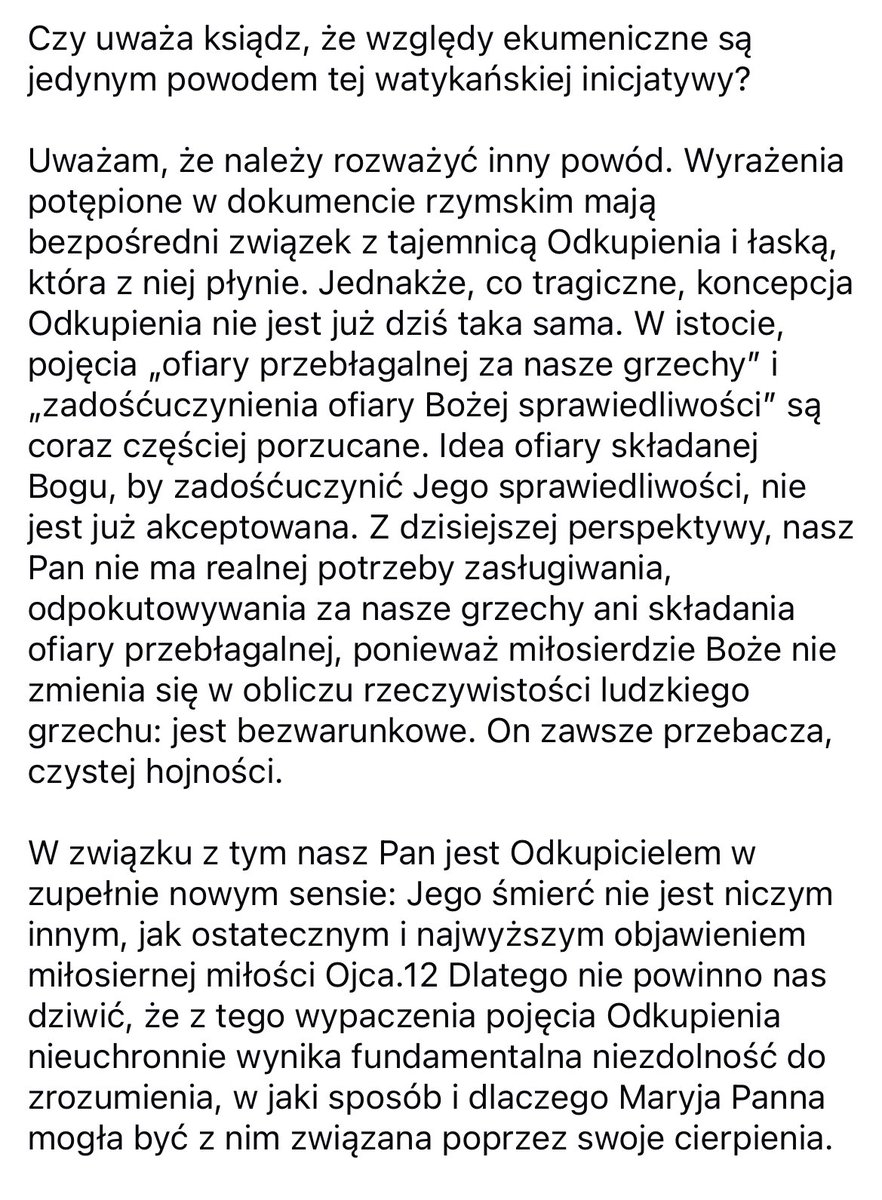 HaKejt's tweet image. Ks. Dawid Pagliarani przełożony generalny Bractwa św. Piusa X o dokumencie nt. używania tytułów „Współodkupicielki”oraz „Pośredniczki wszelkich Łask” tradycyjnie przypisywanych Najświętszej Maryi Pannie.