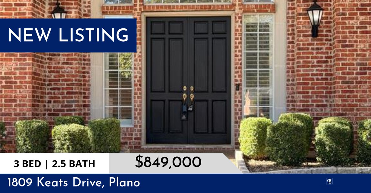 KarenSharp3's tweet photo. 📍 New Listing 📍 Take a look at this fantastic new property that just hit the market located at 1809 Keats Drive in Plano. Reach out here or at (972) 467-8231 for more information!

Listed by Melinda L Stone

Karen Sharp... https://t.co/8uyY4TPA8S https://t.co/dYG4OXxaCH
