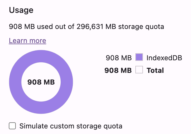 codercatdev's tweet image. I have to say I take the browser for granted everyday. I was curious with @streamyardapp when recording where it is actually putting the files on my local system. 
Turns out it is directly in the browser in IndexedDB. 
Then when it uploads to their servers it slowly moved each of…