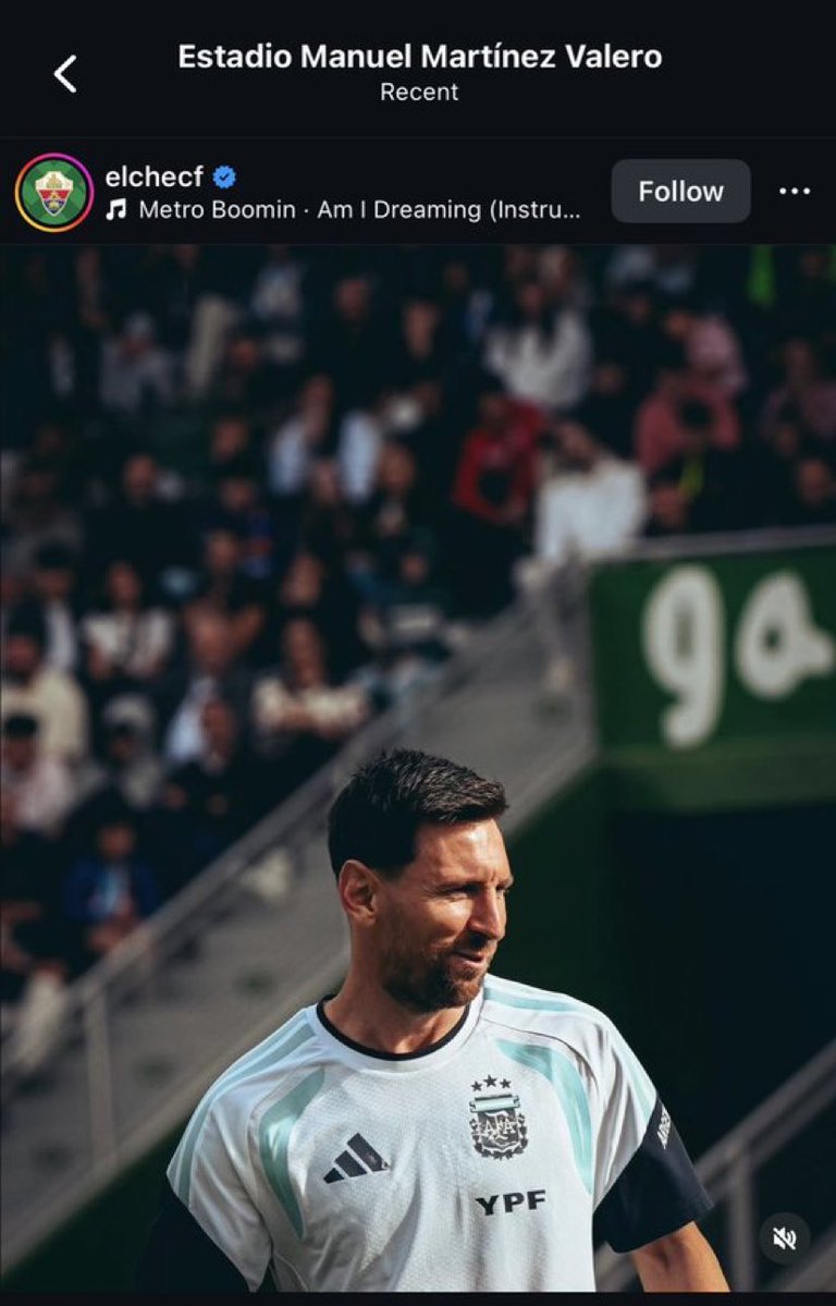 Elche IG account:

“The greatest of all time in our home ”🐐🏠