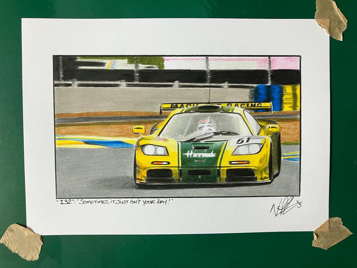 Hey, #McLaren fans! Where are you? We need to talk about why my drawings are in my studio and not on your wall! Come on, step forward please, let’s have a chat..it’s nearly the end of the 30th anniversary of *that* victory! Come on

#McLarenF1 #WEC #McLarenEndurance #LeMans #F1