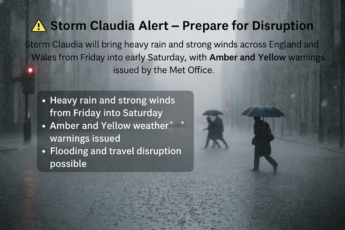 SurfTechIT's tweet image. ⚠️ Storm Claudia – IT &amp;amp; Business Continuity Alert

✅ Key Actions for IT &amp;amp; Business Continuity
• Remote Access: Ready?
• Backup Power: Test UPS
• Data Protection: Verify backups and cloud sync are up to date.
• Communication: Inform clients of risks

#Worcestershirehour