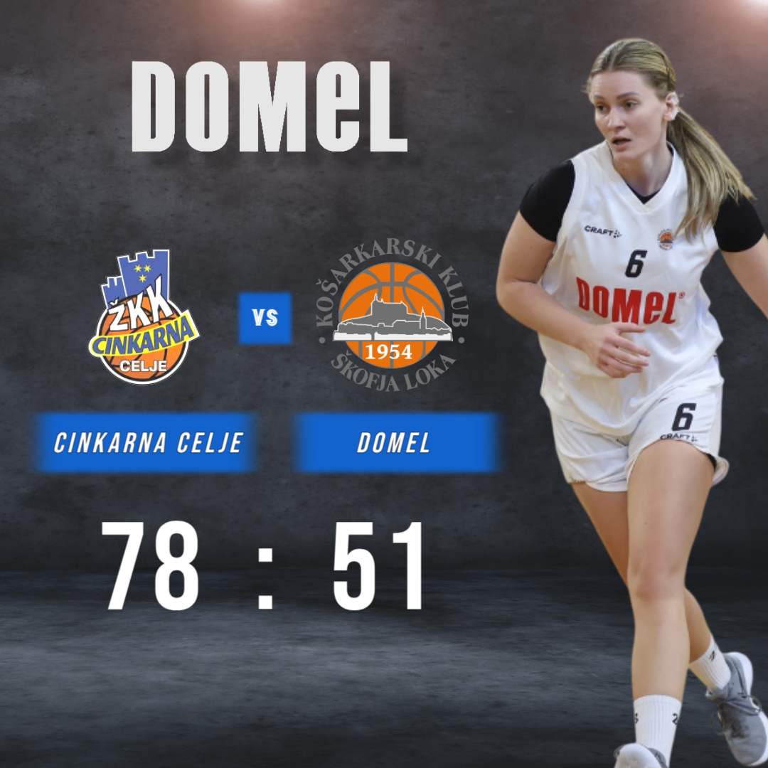 Celjanke so upravičile vlogo favoritinj, sicer pa odlična predstava škofjeloških košarkaric v drugem polčasu 💪👏. Tega so domačinke dobile le z 2 točkama razlike (49:47).

Največ točk pri Domelu (14) je zbrala Ana Mali, z 8 je sledila Marina Josipović.

#domel #skofjaloka