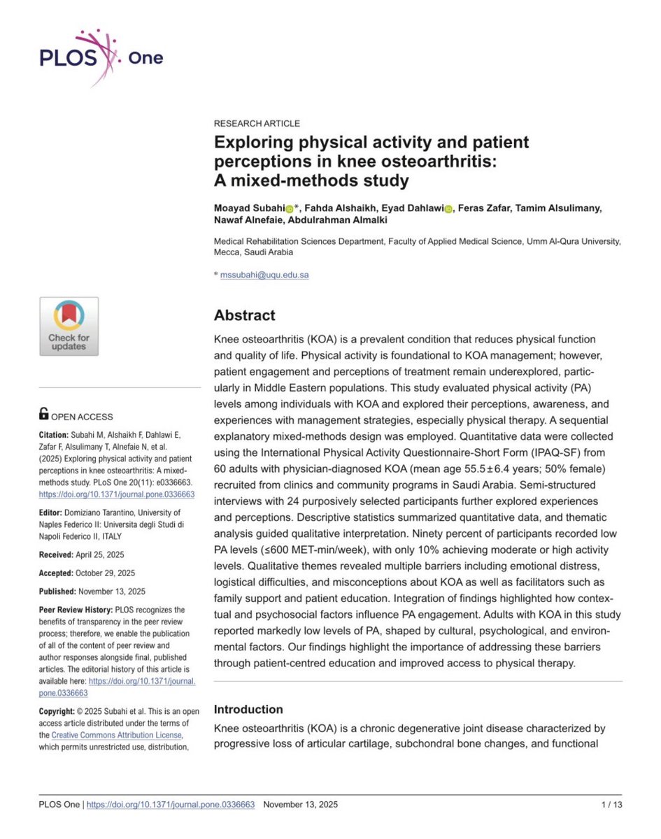 Our first scientific paper is officially published! ♿️✨

Proud to be part of an amazing research team led by Dr. Moayad Subahi.
A small step, but a meaningful start! 🚀
#Research #Publication #Science