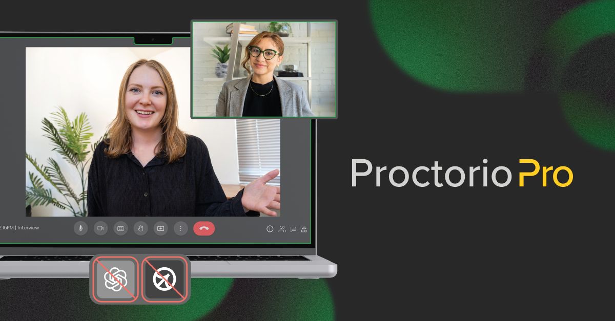 proctorio's tweet image. In response to the growing demand from hiring companies and their clients for fraud prevention tools, Proctorio is launching Secure Interviews. Compatible with any video conferencing software, this allows companies to guarantee the security of the hiring process from dishonesty.