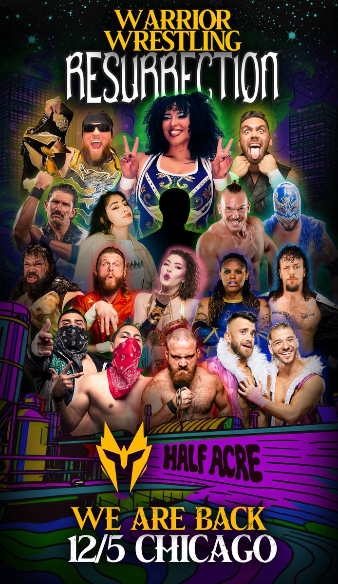 🚨Poster update🚨
12/5 <a href="/HalfAcreBeer/">Half Acre Beer</a> 
Warrior Wrestling RESURRECTION
🎟️ticketleap.events/tickets/pro-wr…

<a href="/willowwrestles/">Willow Nightingale</a> v <a href="/johnnieRobbiee/">Johnnie🎭 ジョニー・ロビー</a> 
WHO WILL FIGHT <a href="/mdcon420/">MAD DOG CONNELLY</a> ?
<a href="/GringoLocoOG/">GringoLoco グリンゴ • ロコ</a> (c) v <a href="/rey_horus/">ReyHorus</a>
<a href="/TheTootieLynn/">The Little Blue Dragon 💙🐲</a> v <a href="/nixi_pw/">✨ Nixi XS ✨</a>
<a href="/RealSamAdonis/">Sam Adonis</a> v <a href="/VeryKodyLane/">Kody “Koko” Lane</a>
<a href="/beastmanhusk/">Beast Man ビーストマン</a> v <a href="/sambeale23/">Sa〽️ Beale 🦁</a>