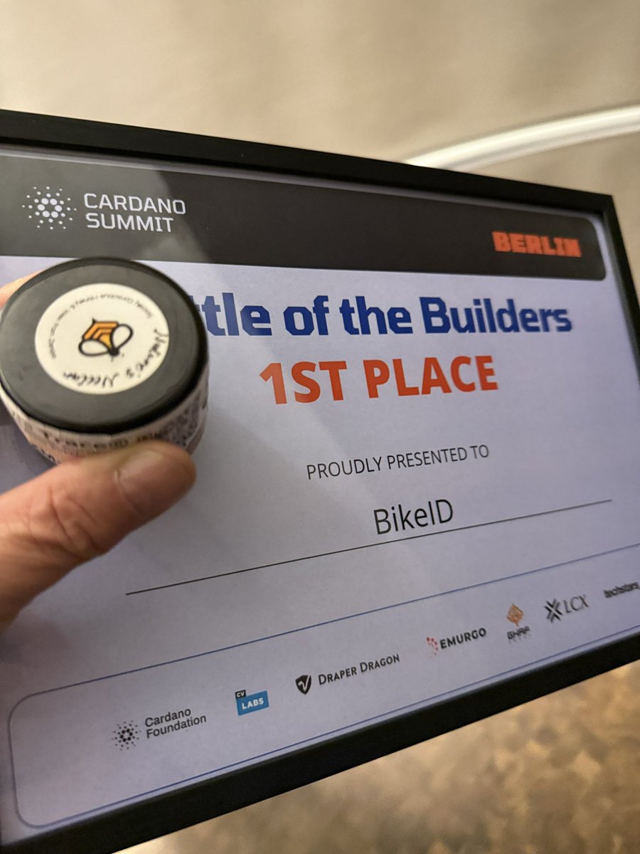 BikeIDNumber's tweet image. Feels unreal. Thank you @Cardano