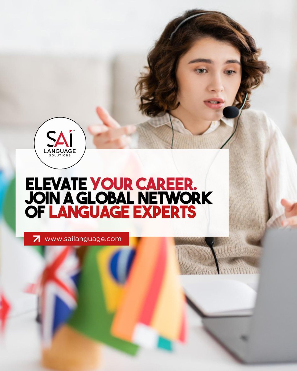 language_sai's tweet image. At SAI, we believe great talent knows no borders. We’re expanding our worldwide team of skilled linguists and you could be the next voice shaping cross-cultural communication.
.
✨
sailanguage.com
.
.
#SAILanguageSolutions #GlobalTalent #FreelanceLinguists