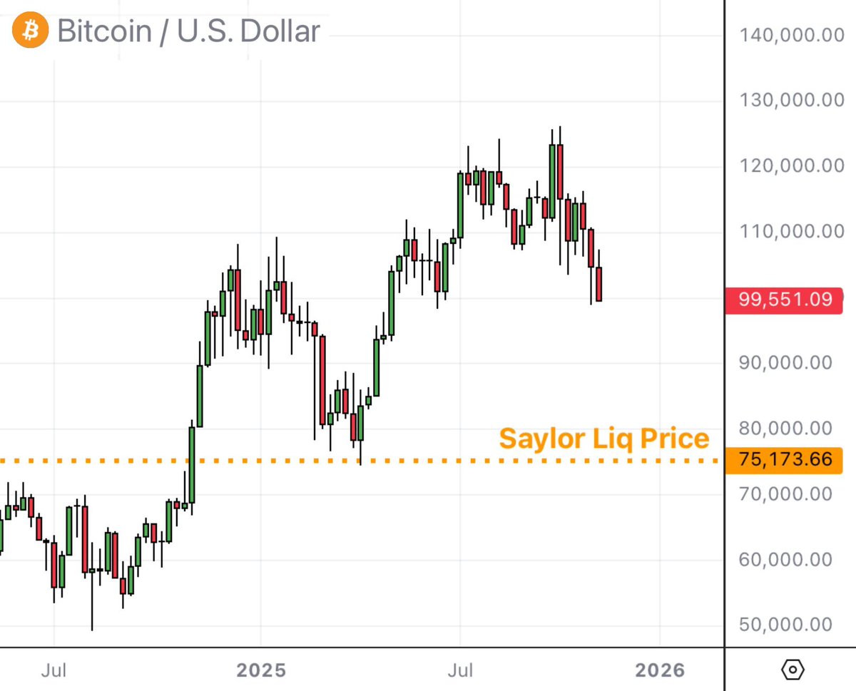 The ultimate target 

"Saylor's Liquidation Price"

SHORT THE SHORT