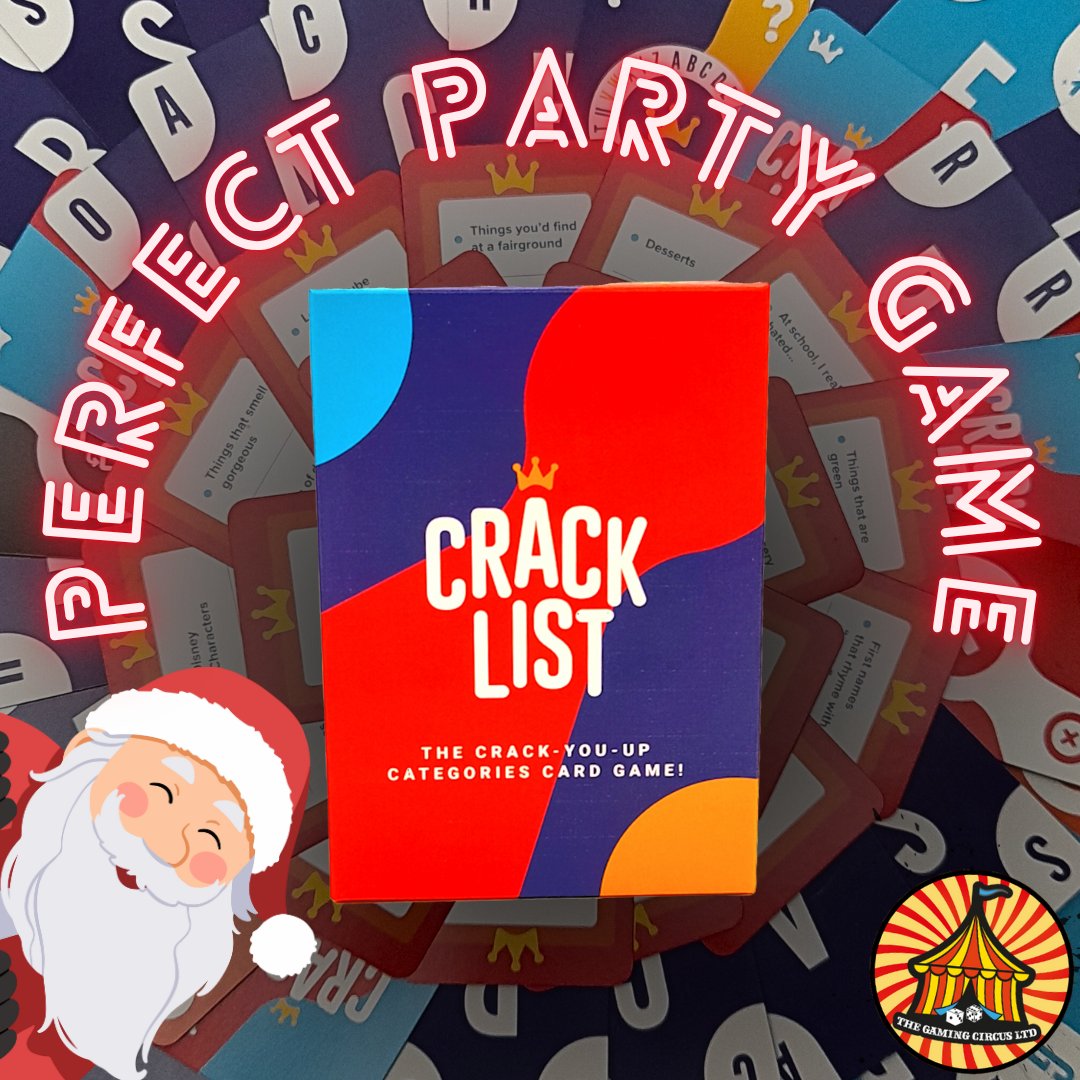 GamingCircusLtd's tweet image. Kicking off this week we have a game for that person who likes their trivia and is good with words.📝 In this game you will be making a list of items beginning with the letters in your hand that match a category in the centre. 
Find out more at:
thegamingcircus.co.uk/product-page/c…