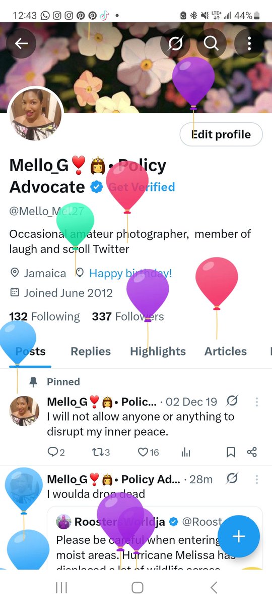 Ballons on my page 🙃