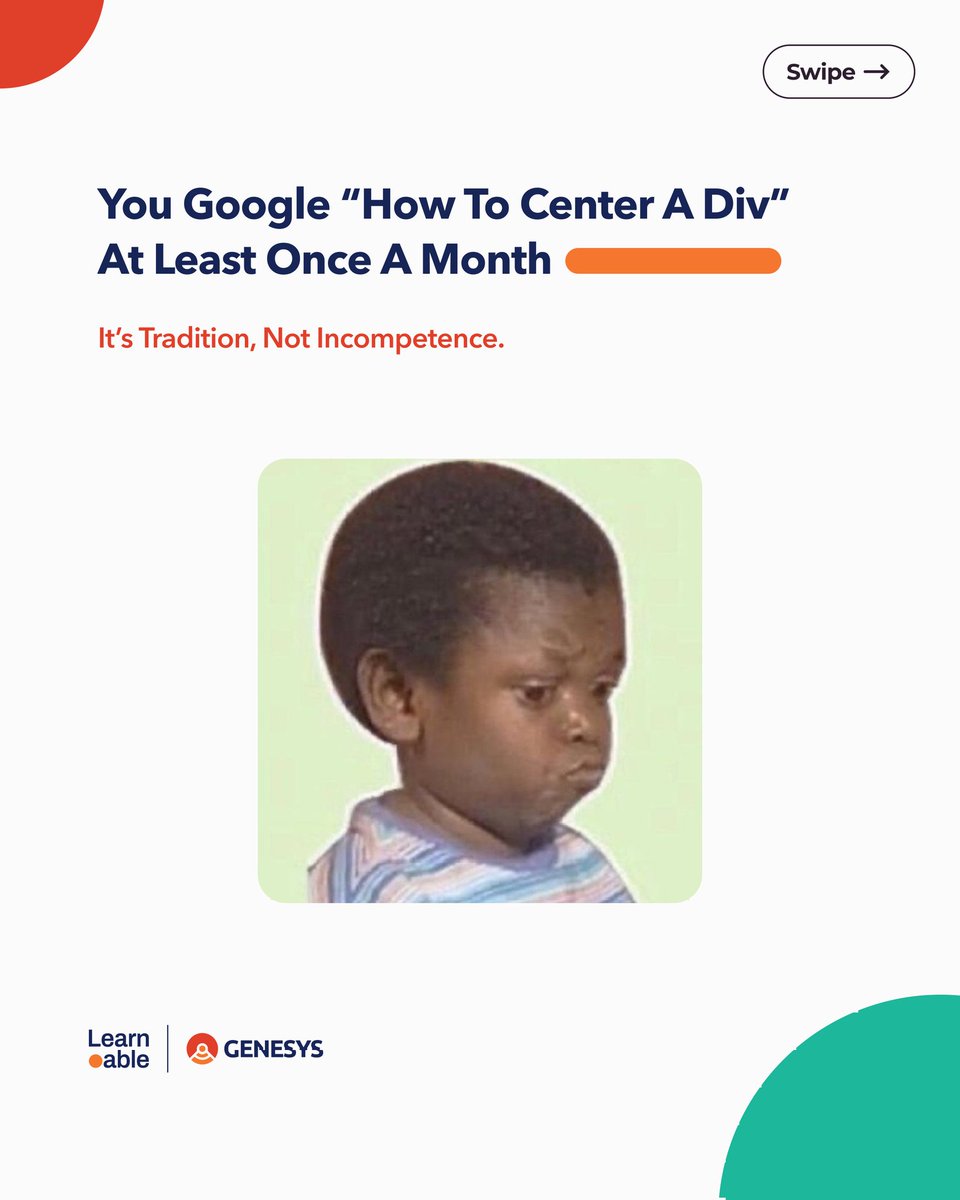 _learnable's tweet image. You ever realize developers all share the same personality glitches?

We made a list and honestly, it&apos;s a little too accurate😂.

Swipe through and tell us how many apply to your dev life.

#everythingislearnable #Genesystechhub #tech