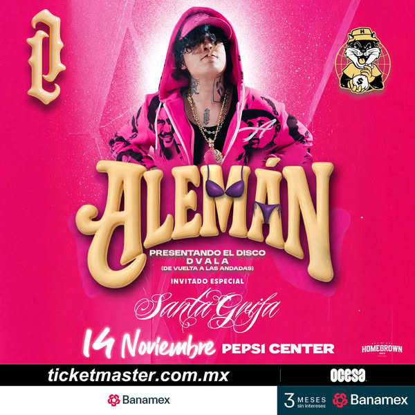 Indiecosoficial's tweet photo. Las rimas de @MxAlemanMx llegarán este 14 de noviembre al Pepsi Center presentando nuevo disco #dvala
#aleman #mxalemanmx #pepsicenter #santagrifa #ocesa https://t.co/5gfwMgWKzT