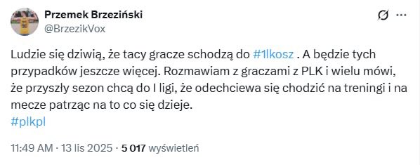 To był The Czwartek! #plkpl #1LKosz

Oprócz omówienia transferów, szeroko komentujemy także poniższy tweet 😇