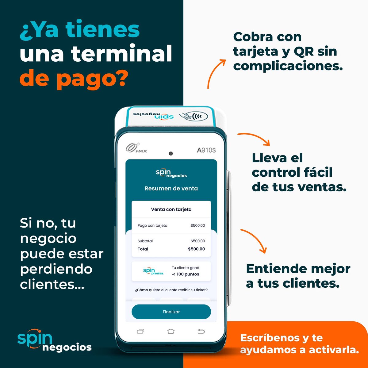 AsocProvSur's tweet image. #Spin se convierte en una buena opción para adquirir una terminal de pago. Conoce mayores detalles y si estás en busca de alguna no dudes en analizar dicha opción.