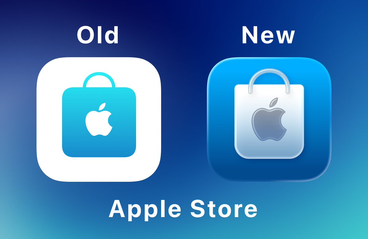 aaronp613's tweet image. Apple has released a new update for the Apple Store App

It has a brand new icon and adds Liquid Glass to the app