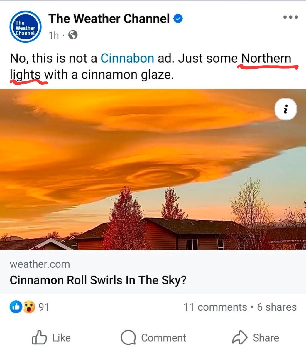 ABSOLUTELY RIDICULOUS! The Weather Channel just called a sunset the northern lights! Are we really this uneducated!  Sunsets are NOT aurora!
#TheWeatherChannel #TWC #Aurora