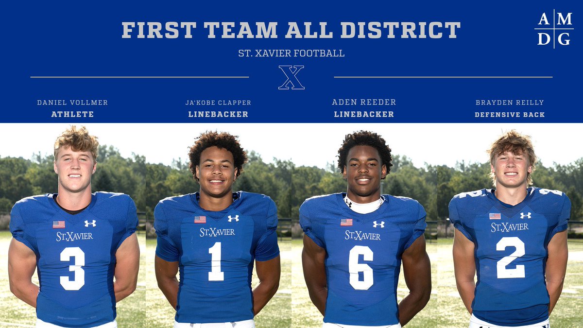District honors continue to roll in for our Bombers!

🏈 Bombers land 4 First Team All District Honors! 

Congratulations to:

Daniel Vollmer ‘26 - ATH 
Ja’Kobe Clapper ‘26 - LB
Aden Reeder ‘26 - LB
Brayden Reilly ‘26 - DB

⚓️☘️〽️🐅

#GoBombers | #AMDG