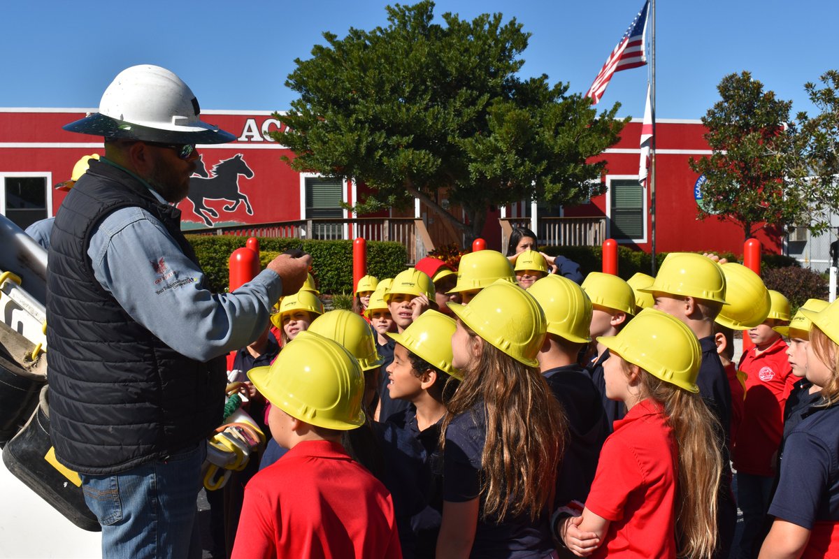 WRECCoop's tweet image. They spoke to students from 2nd to 4th grades about the important work they do to keep the lights on and our communities safe. #wreccoop