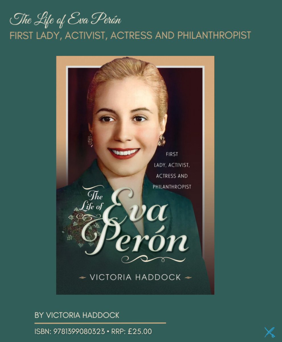 vickyhaddock's tweet image. The Life of Eva Perón: First Lady, Activist, Actress and Philanthropist is out now.

pen-and-sword.co.uk/The-Life-of-Ev…