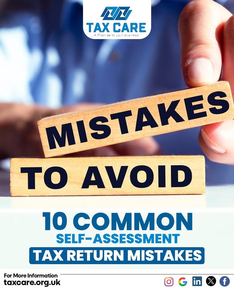 🚨 Avoid Costly Self-Assessment Mistakes!
Many taxpayers end up paying more than they should or even face penalties because of simple errors on their self-assessment tax return. From missing deadlines to entering incorrect figures, these small oversights can have big consequences