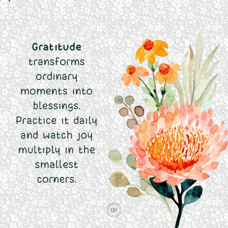 LifeWithJohn's tweet image. Gratitude transforms ordinary moments into
blessings.
Practice it daily and watch joy multiply in the
smallest corners.