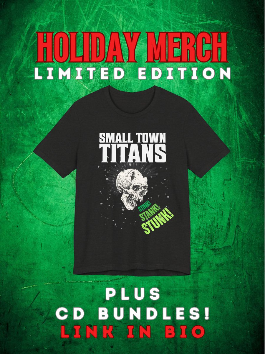 Our new holiday merch is here! New grinch tees, hats, ugly Christmas sweaters and more. Available until the end of the year or until it's gone. Happy Holidays! Get yours now at stt.band/HOL25 🤘🎄