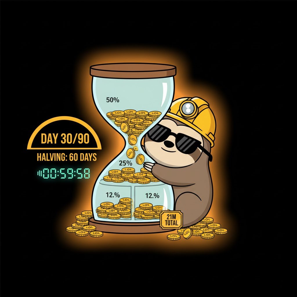 GetLOLMining's tweet image. *yawn*

quick reminder while half the XRPL is still sleeping...

we&apos;re 30 days into our first 90-day epoch

that means in ~60 days... the first halving hits

21M total supply. halvings every 90 days. bitcoin on steroids but lazier.

right now? 50% of all $LOL gets distributed in…