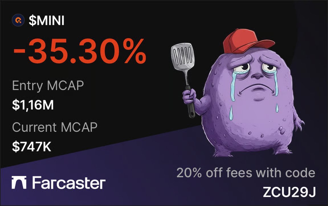 BioTech55's tweet image. Day 2

Losses are part of the game
Closed 35% lose trade on this

First Farcaster Spotlight which didn’t performed after announcements

There were no hype, low volume and traders  count are low as well

Probably due to overall market decline and btc price lower than 100k

So…