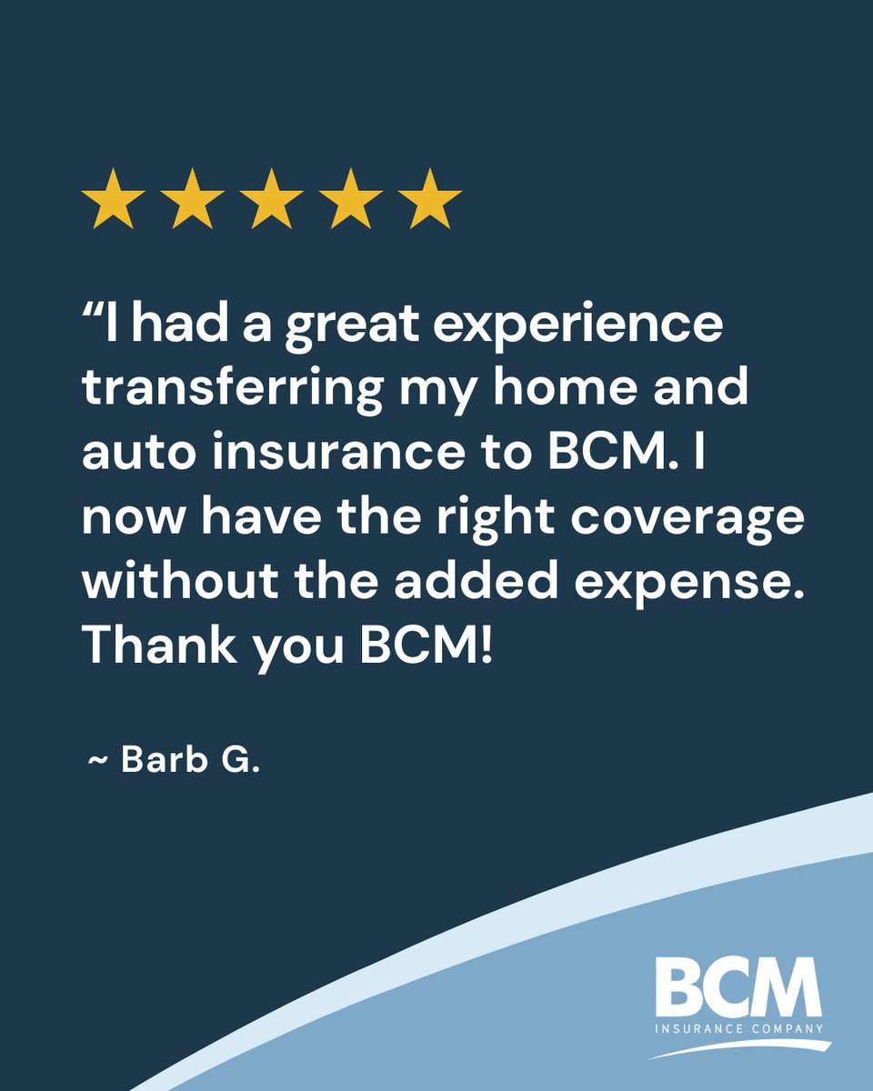 BCM_Insurance's tweet photo. 🤝 Real stories, real people, real peace of mind. Hear what our policyholders have to say! 💭 #GoogleReview #5Stars #Niagara #InsuranceSolutions https://t.co/R9QOuSt71X