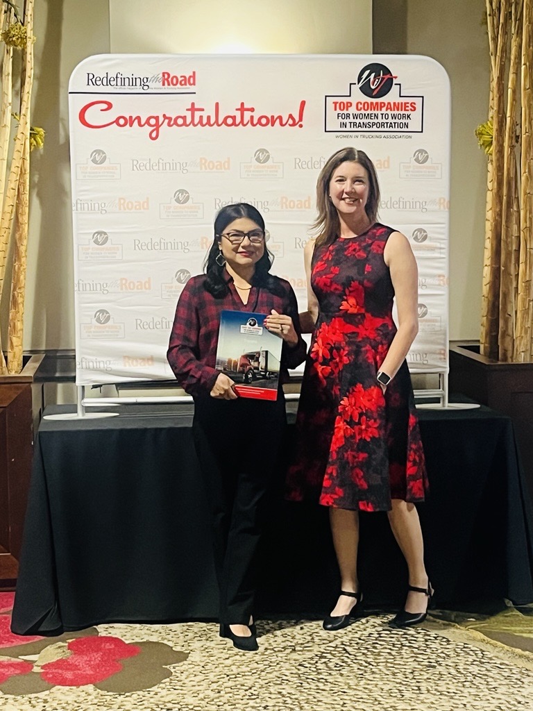 PegasusTRANSFLO's tweet image. It was an honor to join the members of the @WomenInTrucking at the Accelerate Conference in Dallas and receive the award for being a Top Company for Women to Work in Transportation.

We’re excited to continue this mission and be back in 2026!

#Trucking #FreightTech