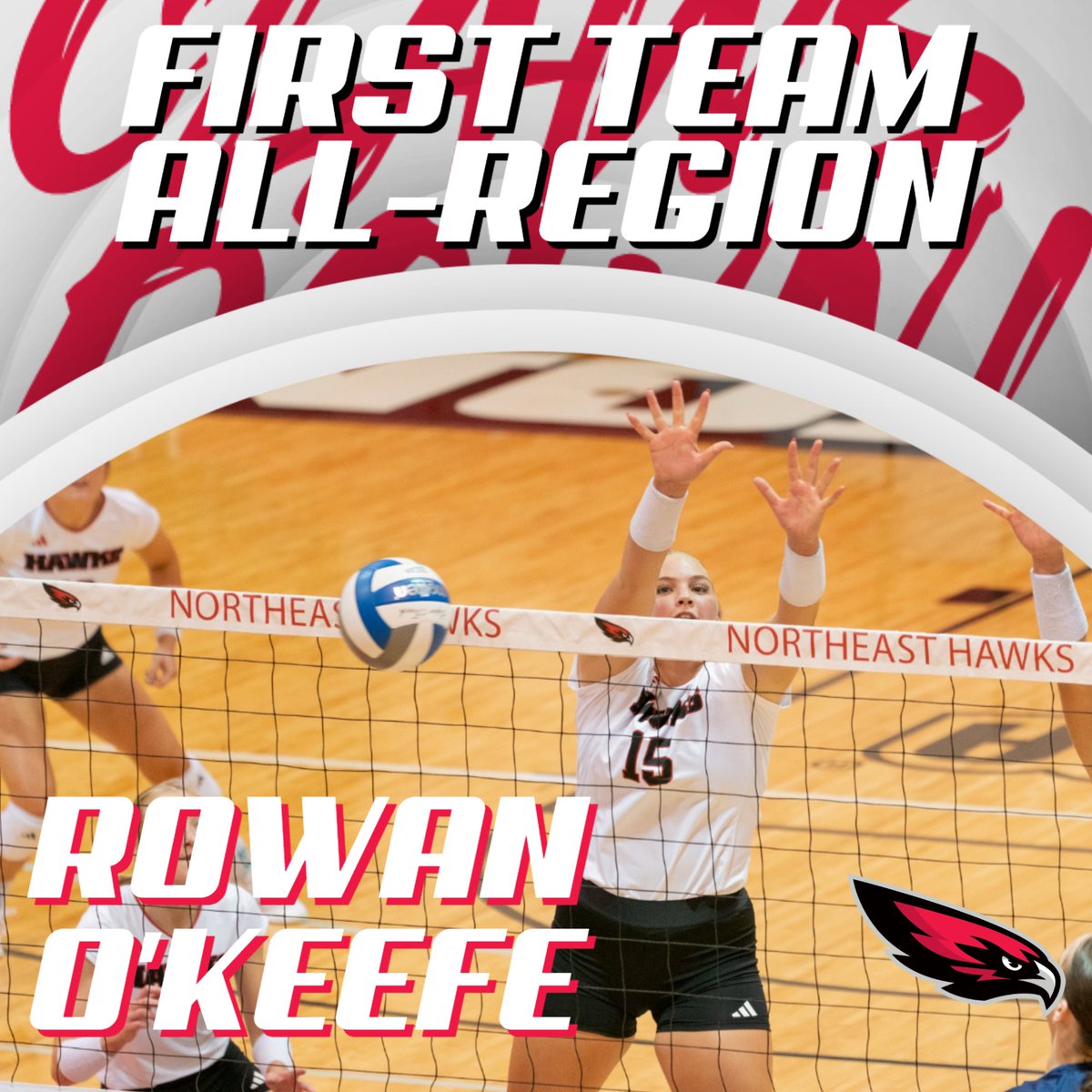 𝙁𝙄𝙍𝙎𝙏 𝙏𝙀𝘼𝙈 𝘼𝙇𝙇-𝙍𝙀𝙂𝙄𝙊𝙉! 🎉

Congrats to Rowan O’Keefe for being named First Team All-Region!

#ClawsDown | 🔴⚫️⚪️🏐