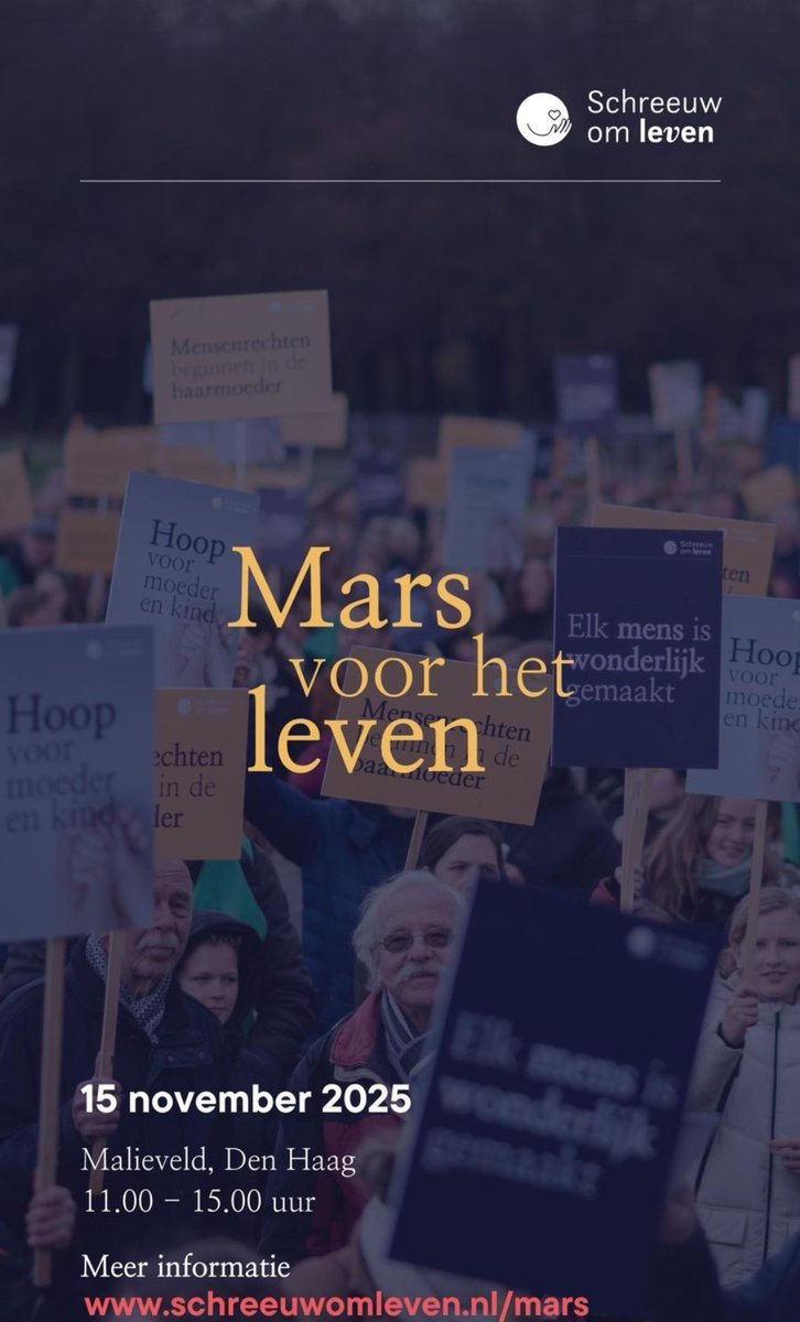 SGPRH's tweet image. Al 89 aanmeldingen om zaterdag mee te gaan naar de Mars voor het Leven . We hebben nog ruimte in de tweede bus, dus aanmelden kan nog steeds via schreeuwomleven.nl. gratis en we hebben een tasje met wat lekkers voor onderweg!

Zaterdag 8 uur vertrekt de bus naar Den Haag!